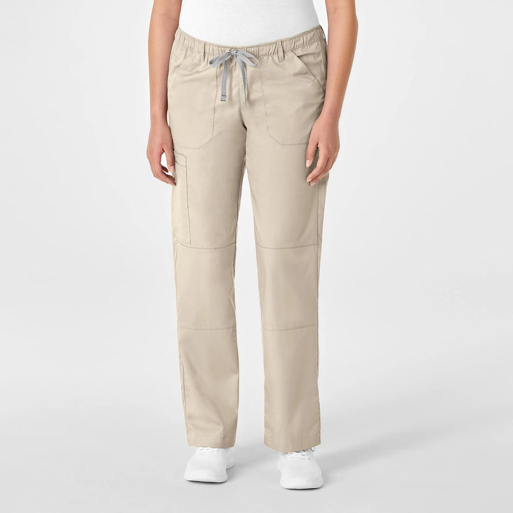 Wink Scrubs Women's Straight Leg Cargo Scrub Pant Khaki | scrub-supply.com