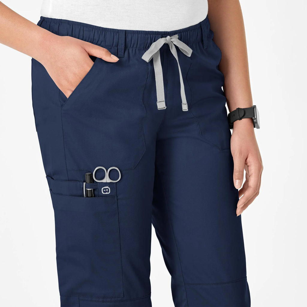 Wink Scrubs Women's Straight Leg Cargo Scrub Pant Navy | scrub-supply.com