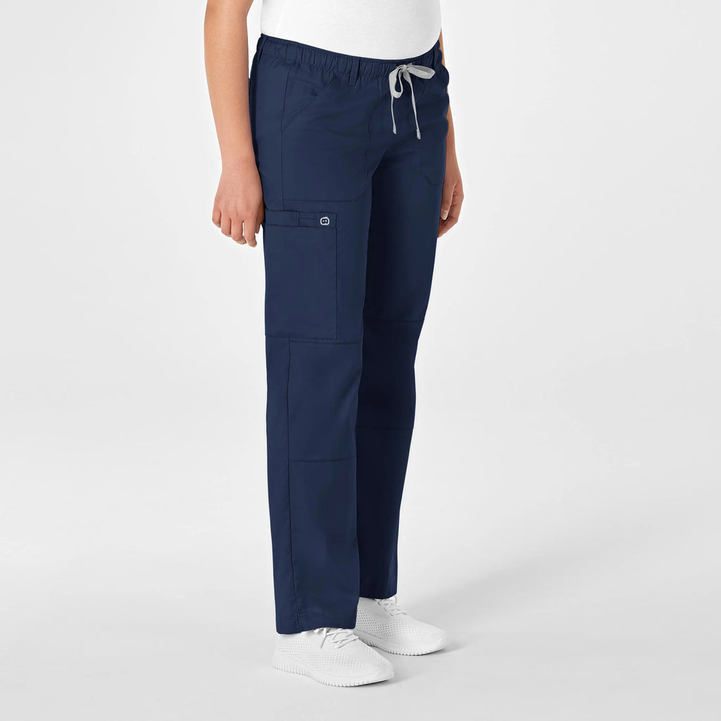 Wink Scrubs Women's Straight Leg Cargo Scrub Pant Navy | scrub-supply.com