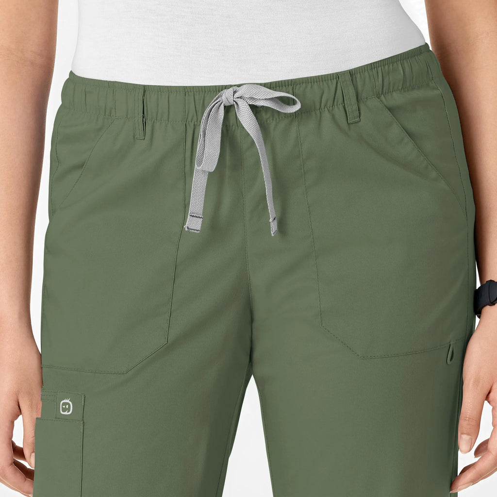 Wink Scrubs Women's Straight Leg Cargo Scrub Pant Olive | scrub-supply.com