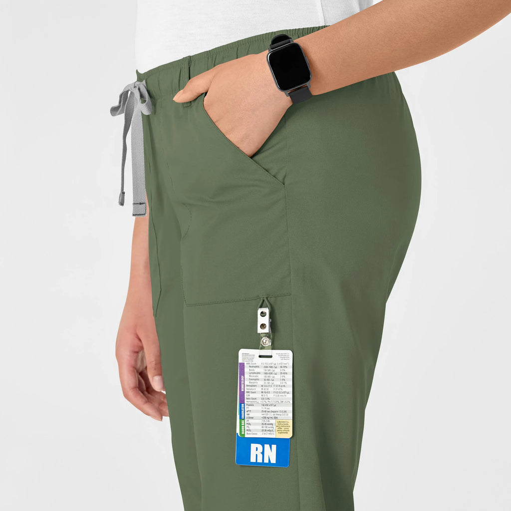 Wink Scrubs Women's Straight Leg Cargo Scrub Pant Olive | scrub-supply.com