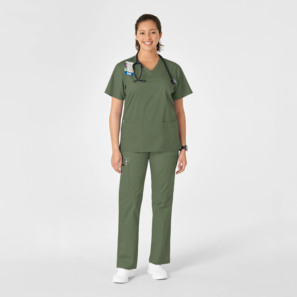 Wink Scrubs Women's Straight Leg Cargo Scrub Pant Olive | scrub-supply.com