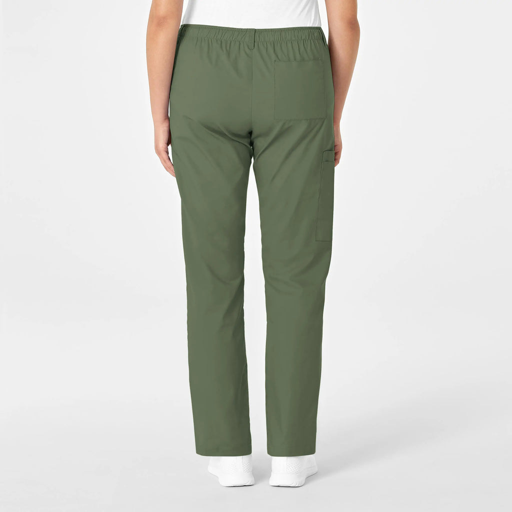 Wink Scrubs Women's Straight Leg Cargo Scrub Pant Olive | scrub-supply.com