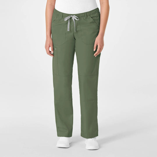 Wink Scrubs Women's Straight Leg Cargo Scrub Pant Olive | scrub-supply.com