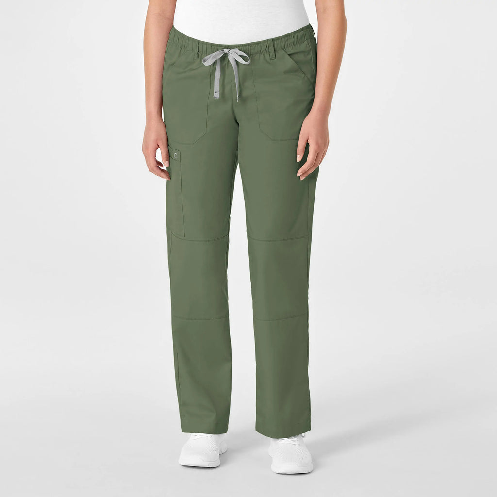 Wink Scrubs Women's Straight Leg Cargo Scrub Pant Olive | scrub-supply.com