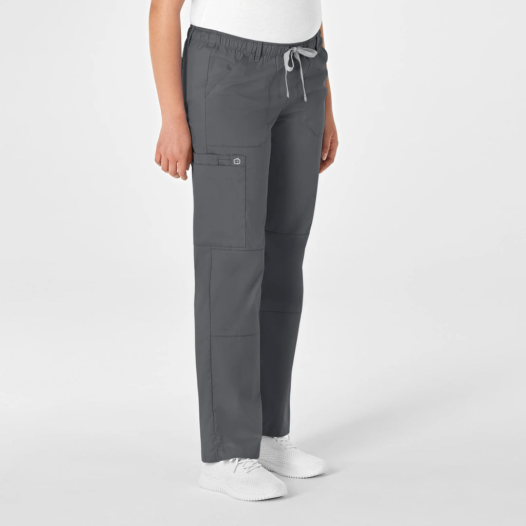 Wink Scrubs Women's Straight Leg Cargo Scrub Pant Pewter | scrub-supply.com