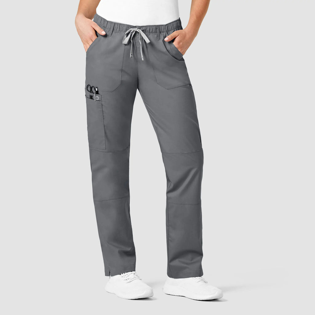 Wink Scrubs Women's Straight Leg Cargo Scrub Pant Pewter | scrub-supply.com