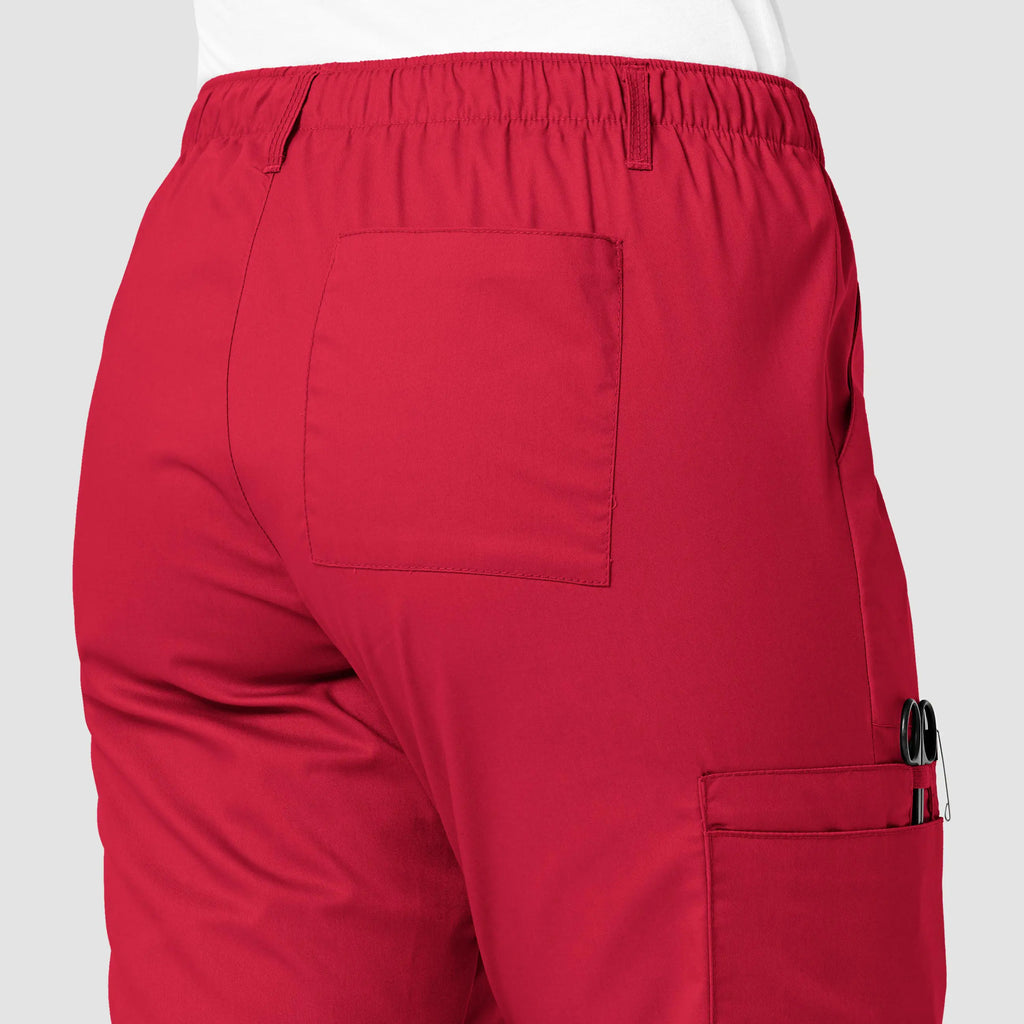 Wink Scrubs Women's Straight Leg Cargo Scrub Pant Red | scrub-supply.com