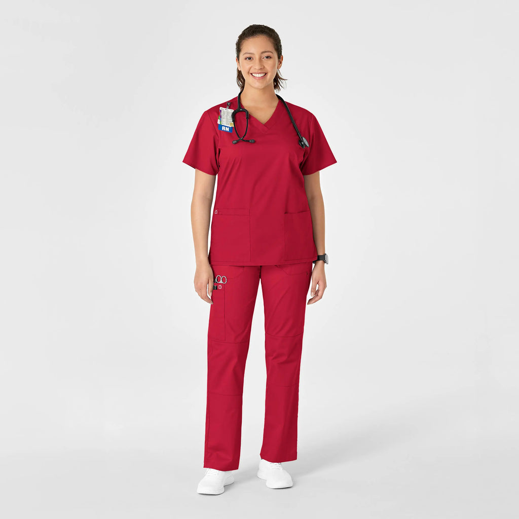 Wink Scrubs Women's Straight Leg Cargo Scrub Pant Red | scrub-supply.com