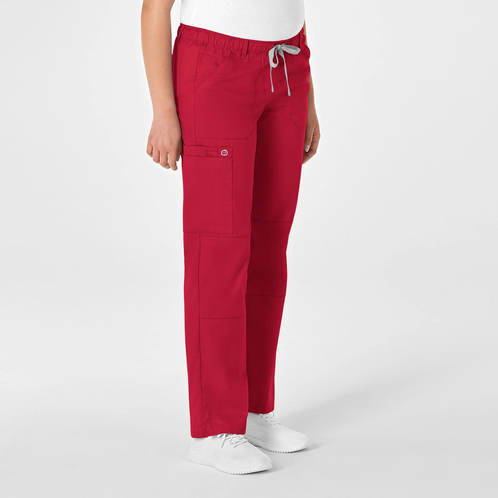 Wink Scrubs Women's Straight Leg Cargo Scrub Pant Red | scrub-supply.com