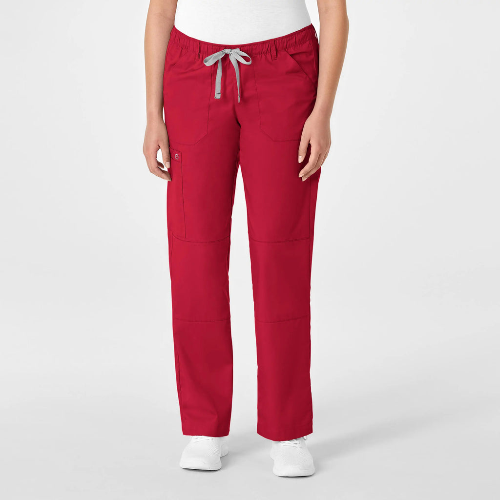 Wink Scrubs Women's Straight Leg Cargo Scrub Pant Red | scrub-supply.com