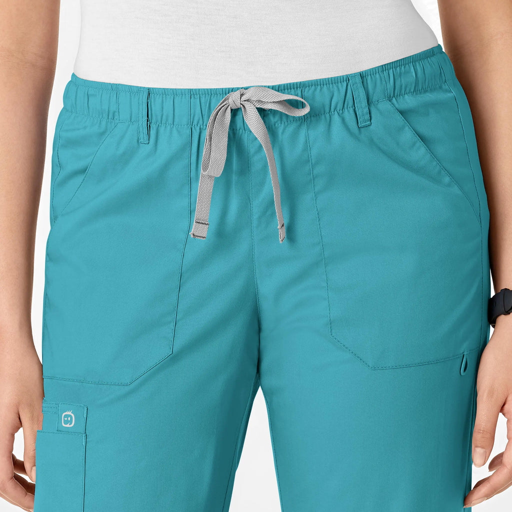 Wink Scrubs Women's Straight Leg Cargo Scrub Pant Teal | scrub-supply.com