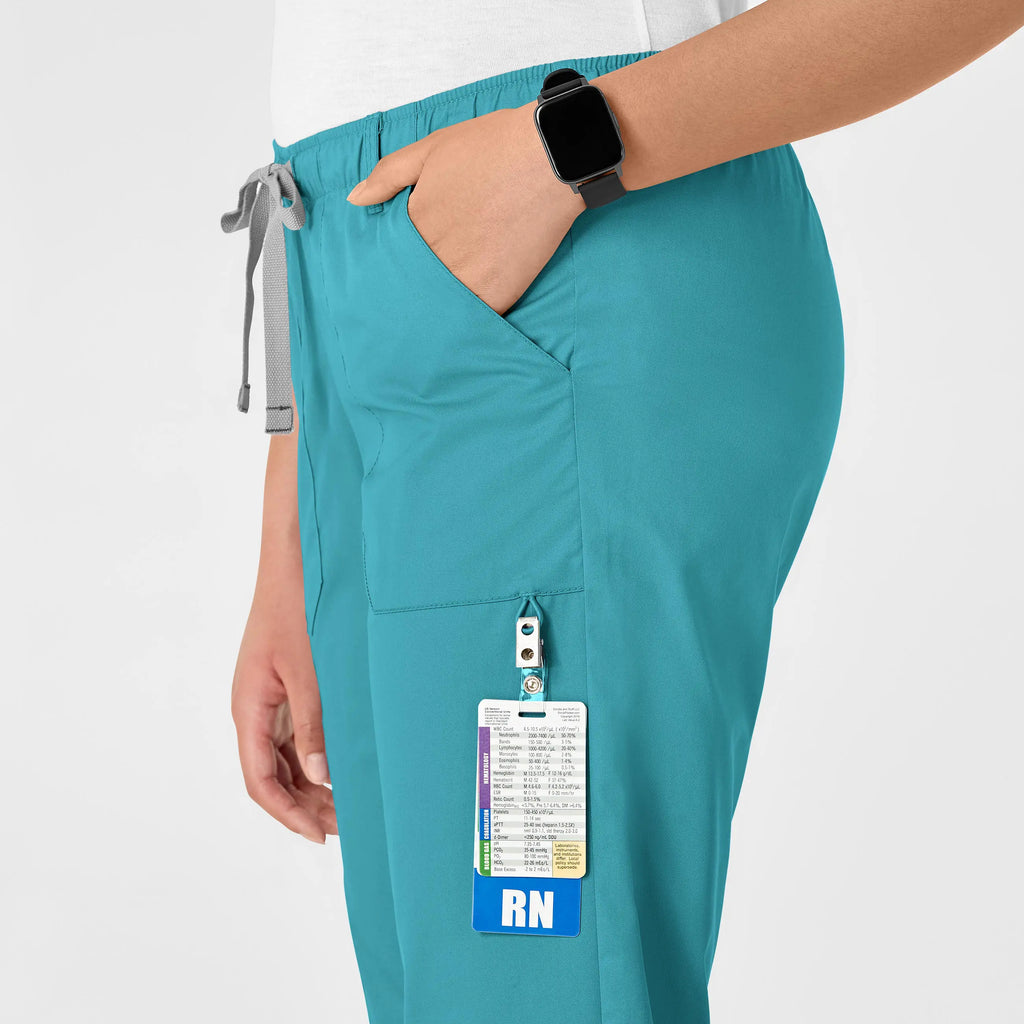 Wink Scrubs Women's Straight Leg Cargo Scrub Pant Teal | scrub-supply.com