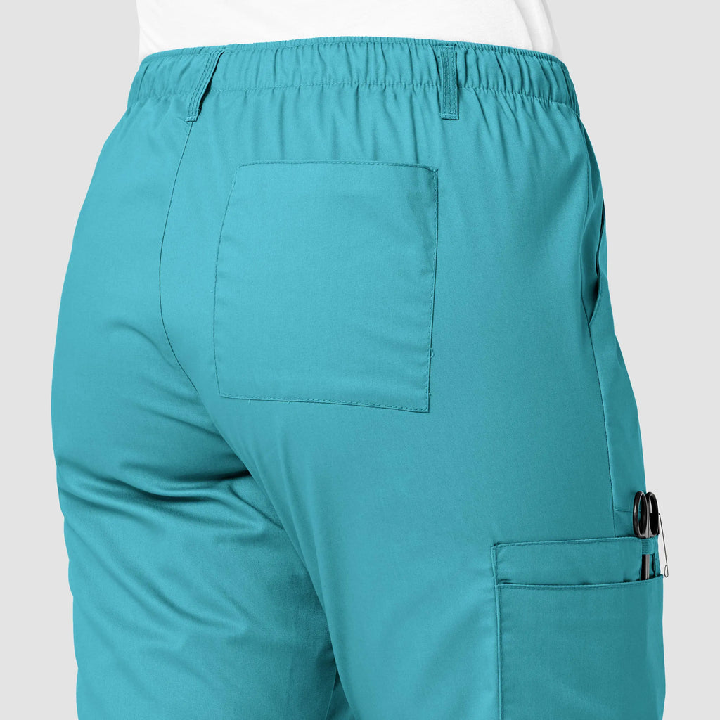 Wink Scrubs Women's Straight Leg Cargo Scrub Pant Teal | scrub-supply.com