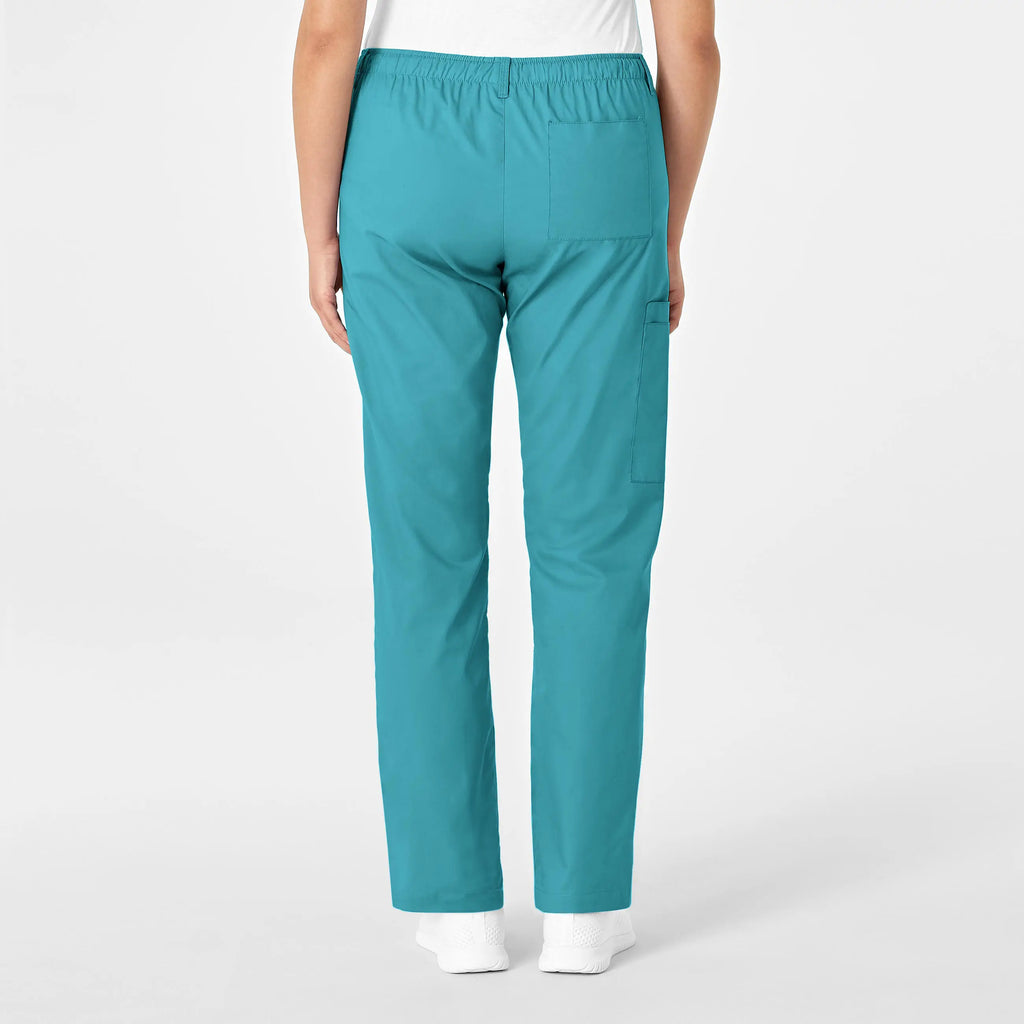 Wink Scrubs Women's Straight Leg Cargo Scrub Pant Teal | scrub-supply.com