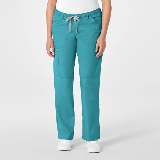 Wink Scrubs Women's Straight Leg Cargo Scrub Pant Teal | scrub-supply.com
