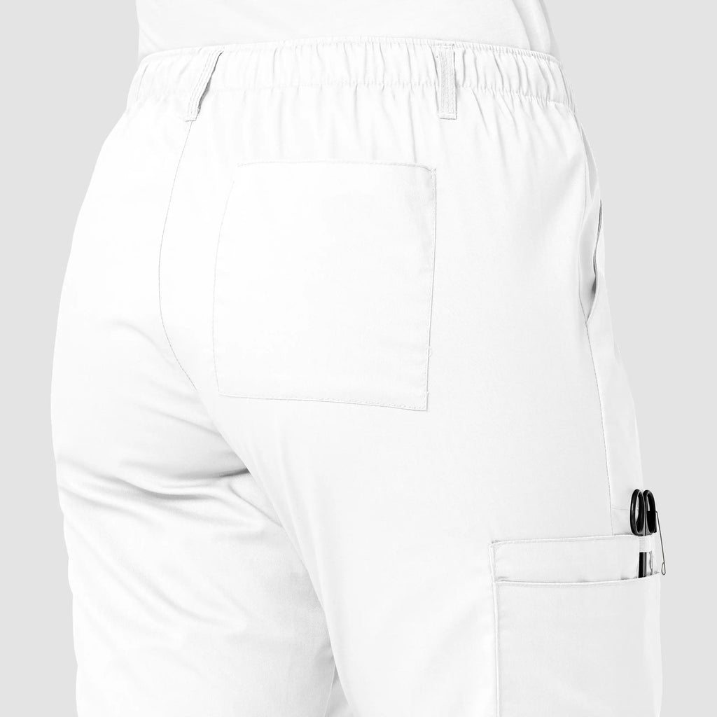 Wink Scrubs Women's Straight Leg Cargo Scrub Pant White | scrub-supply.com