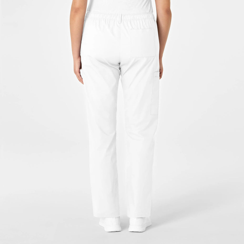 Wink Scrubs Women's Straight Leg Cargo Scrub Pant White | scrub-supply.com