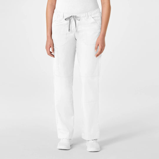 Wink Scrubs Women's Straight Leg Cargo Scrub Pant White | scrub-supply.com
