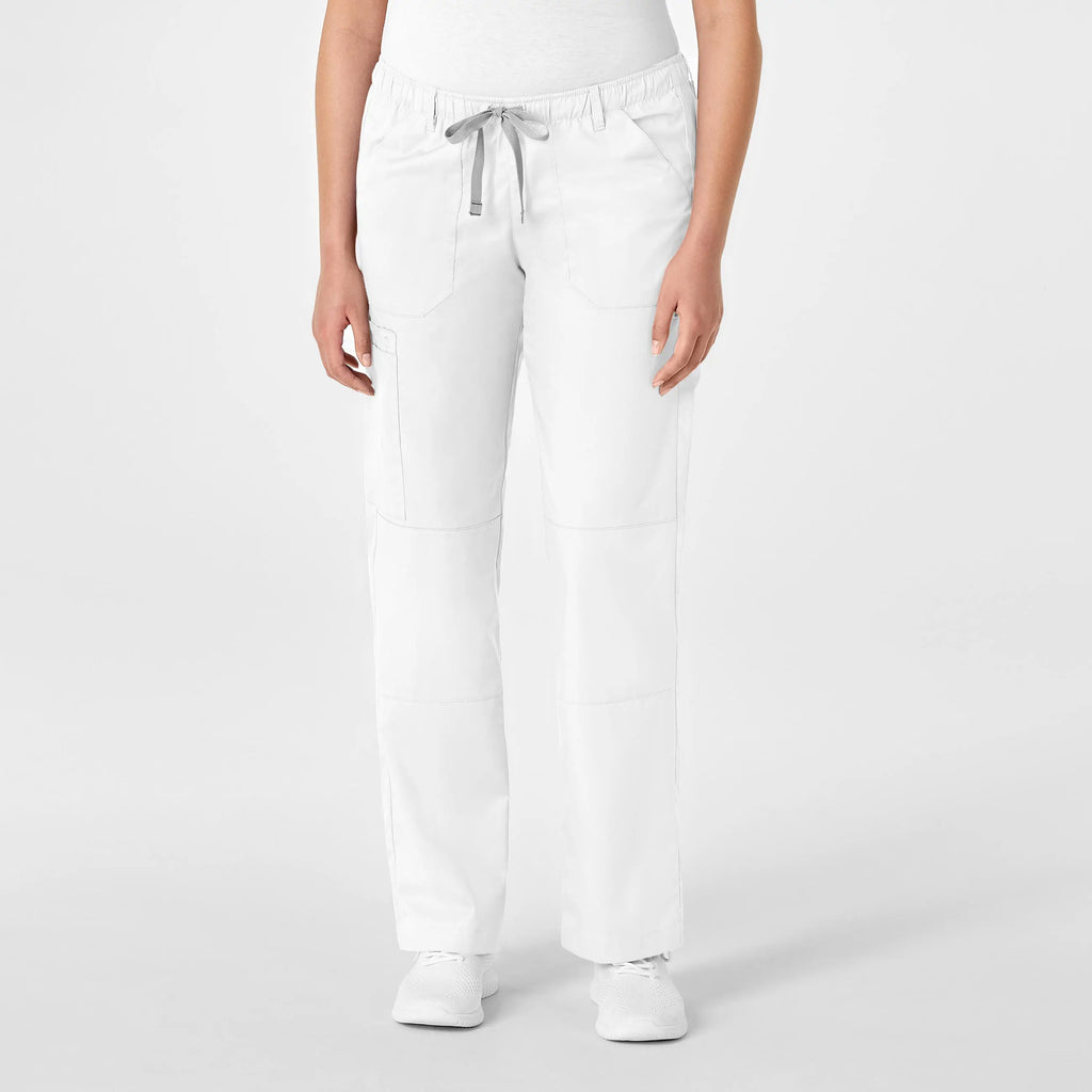 Wink Scrubs Women's Straight Leg Cargo Scrub Pant White | scrub-supply.com