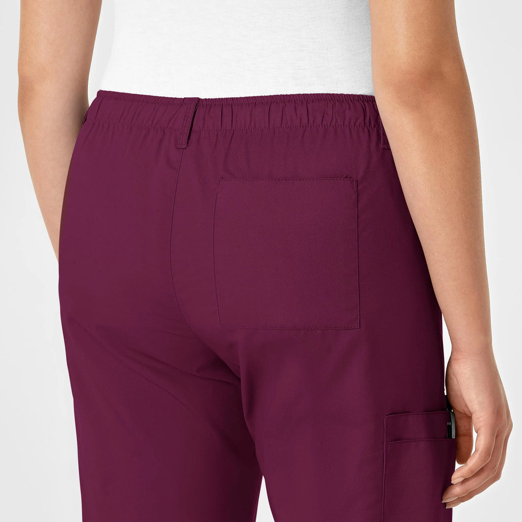 Wink Scrubs Women's Straight Leg Cargo Scrub Pant Wine | scrub-supply.com