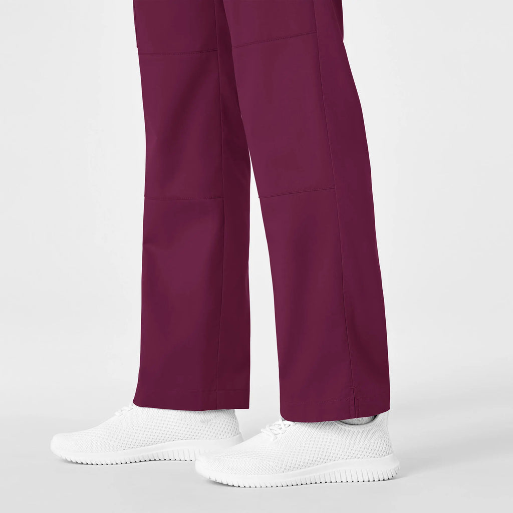 Wink Scrubs Women's Straight Leg Cargo Scrub Pant Wine | scrub-supply.com