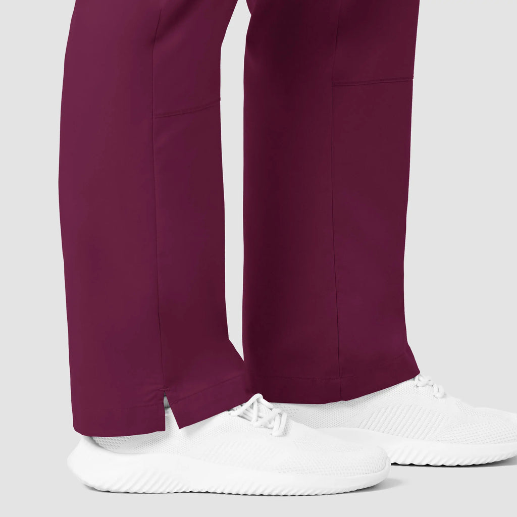 Wink Scrubs Women's Straight Leg Cargo Scrub Pant Wine | scrub-supply.com