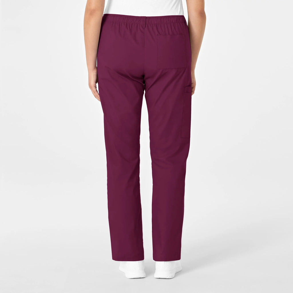 Wink Scrubs Women's Straight Leg Cargo Scrub Pant Wine | scrub-supply.com