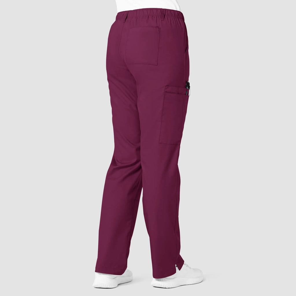 Wink Scrubs Women's Straight Leg Cargo Scrub Pant Wine | scrub-supply.com