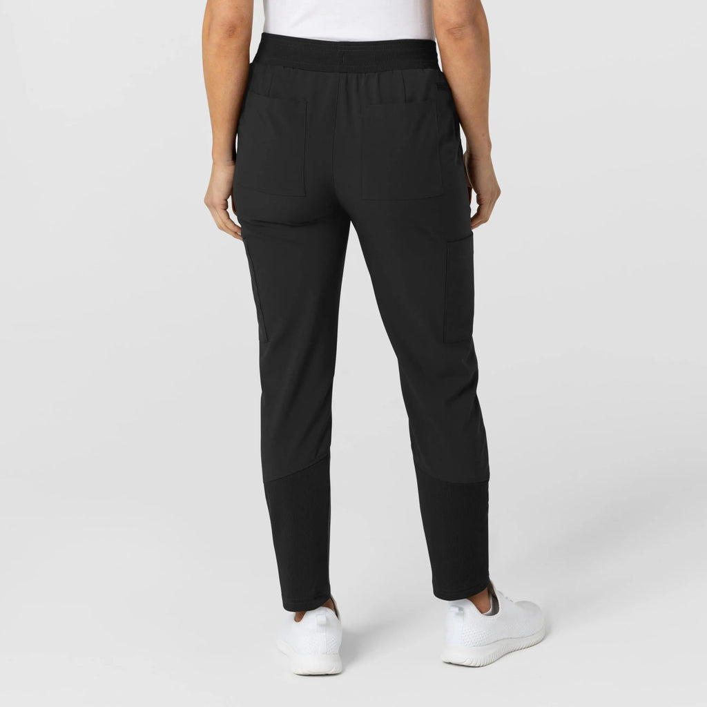 Wink Scrubs Women's Flex-n-Reach Track Scrub Pant Black | scrub-supply.com