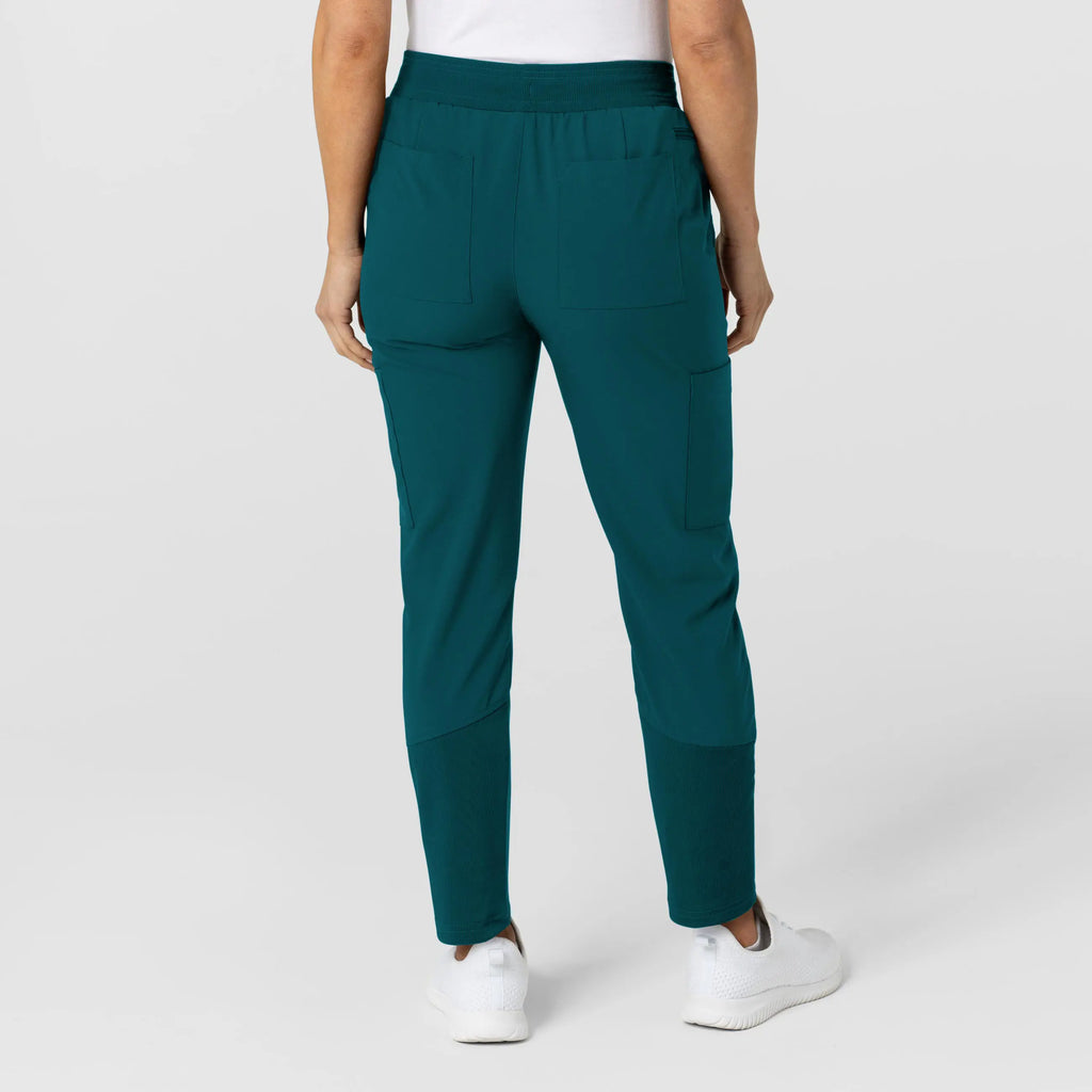 Wink Scrubs Women's Flex-n-Reach Track Scrub Pant Caribbean Blue | scrub-supply.com