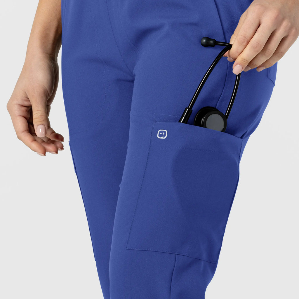 Wink Scrubs Women's Flex-n-Reach Track Scrub Pant Galaxy Blue | scrub-supply.com