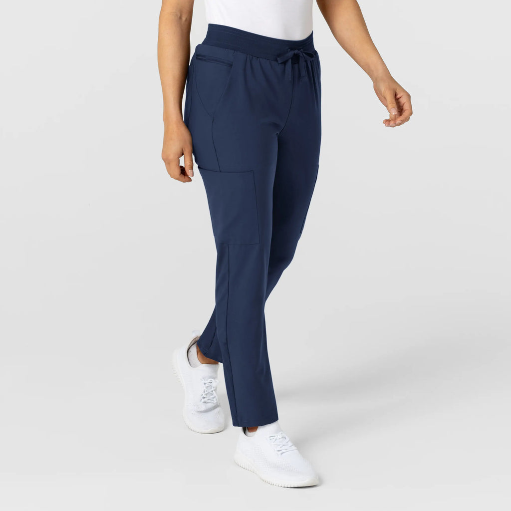 Wink Scrubs Women's Flex-n-Reach Track Scrub Pant Navy | scrub-supply.com