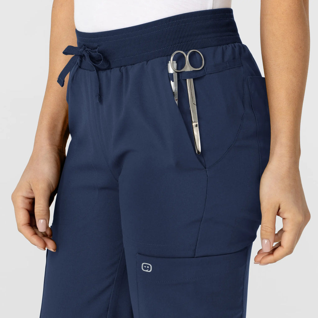 Wink Scrubs Women's Flex-n-Reach Track Scrub Pant Navy | scrub-supply.com