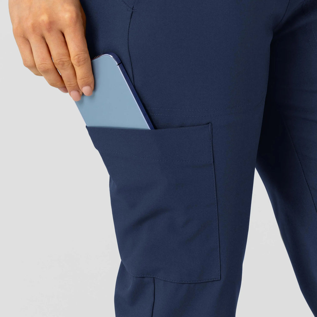 Wink Scrubs Women's Flex-n-Reach Track Scrub Pant Navy | scrub-supply.com