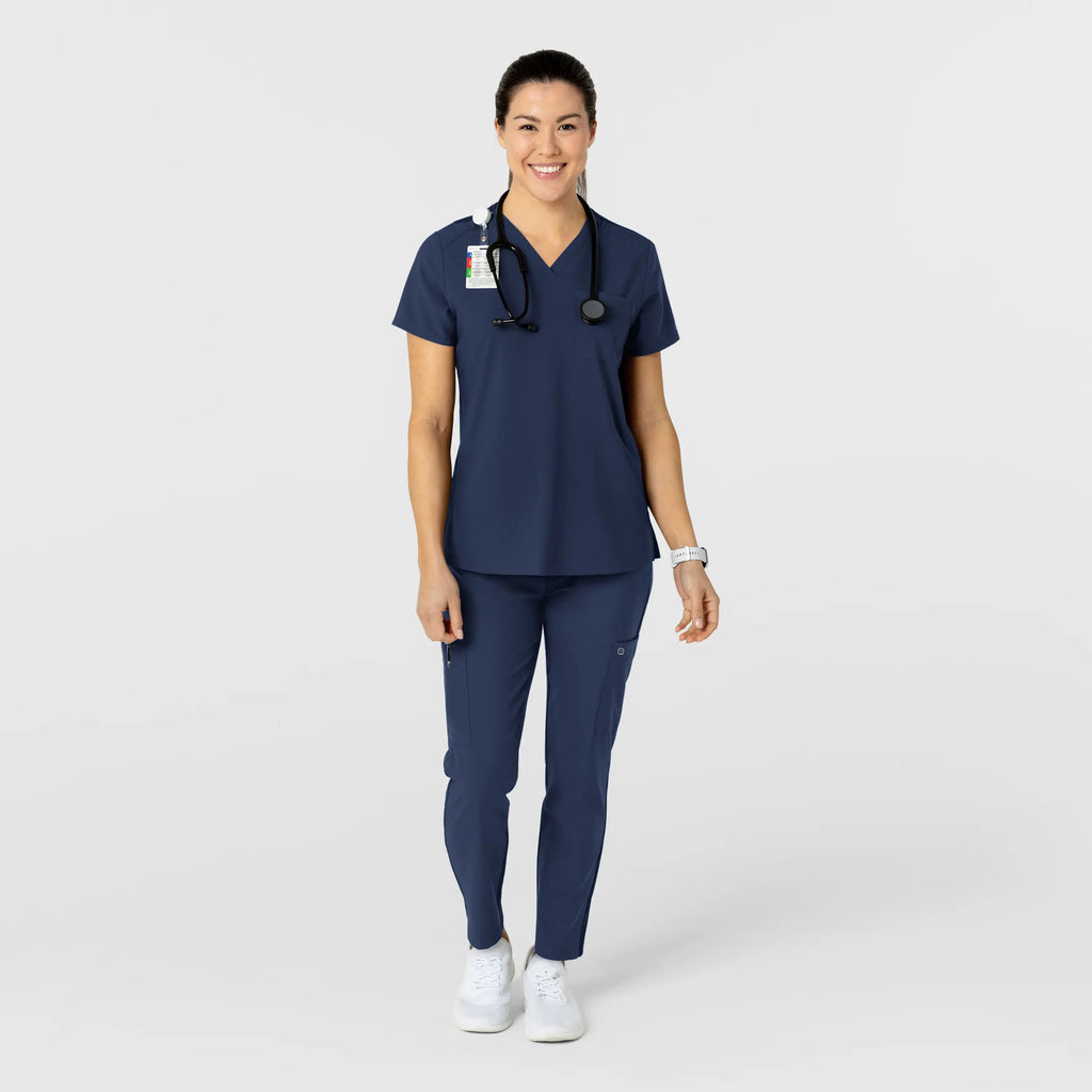 Wink Scrubs Women's Flex-n-Reach Track Scrub Pant Navy | scrub-supply.com