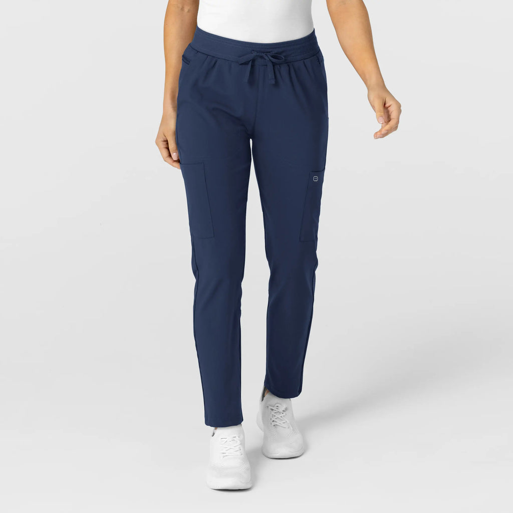 Wink Scrubs Women's Flex-n-Reach Track Scrub Pant Navy | scrub-supply.com