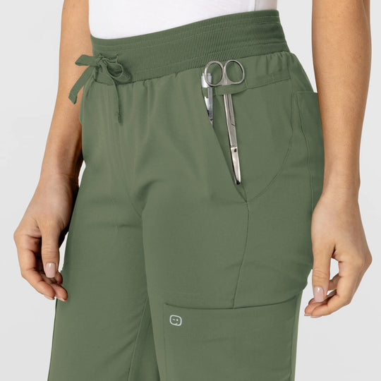 Wink Scrubs Women's Flex-n-Reach Track Scrub Pant Olive | scrub-supply.com