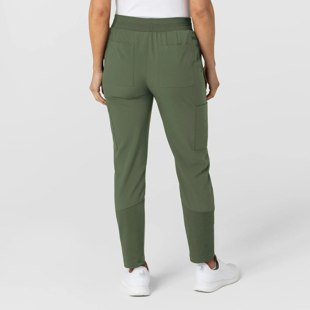 Wink Scrubs Women's Flex-n-Reach Track Scrub Pant Olive | scrub-supply.com
