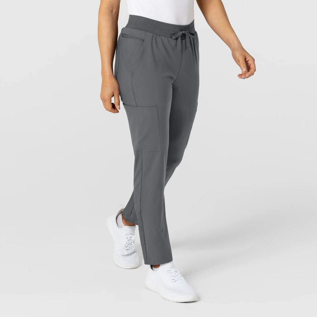 Wink Scrubs Women's Flex-n-Reach Track Scrub Pant Pewter | scrub-supply.com