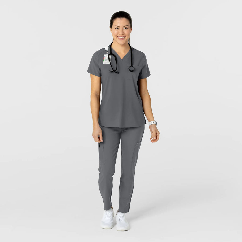 Wink Scrubs Women's Flex-n-Reach Track Scrub Pant Pewter | scrub-supply.com