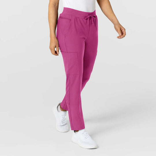 Wink Scrubs Women's Flex-n-Reach Track Scrub Pant Raspberry | scrub-supply.com