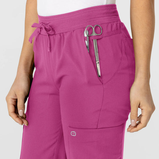 Wink Scrubs Women's Flex-n-Reach Track Scrub Pant Raspberry | scrub-supply.com
