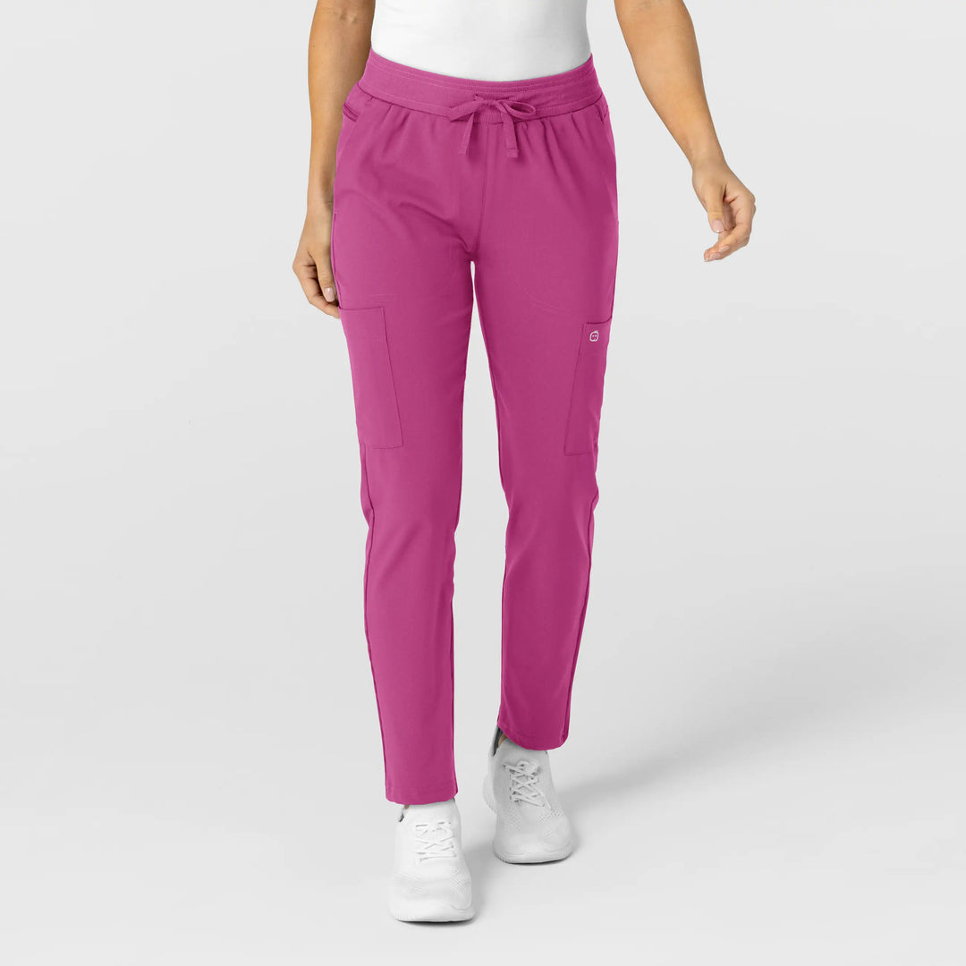 Wink Scrubs Women's Flex-n-Reach Track Scrub Pant Raspberry | scrub-supply.com