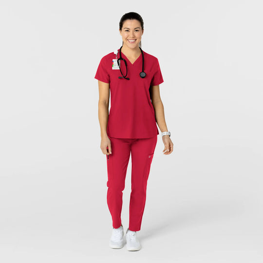 Wink Scrubs Women's Flex-n-Reach Track Scrub Pant Red | scrub-supply.com