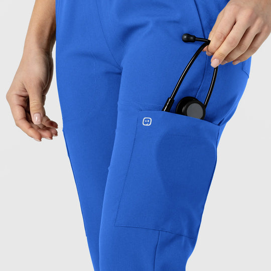 Wink Scrubs Women's Flex-n-Reach Track Scrub Pant Royal Blue | scrub-supply.com