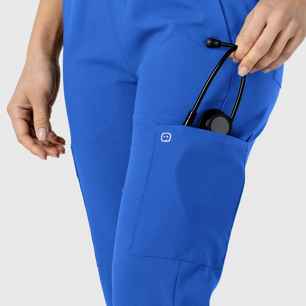 Wink Scrubs Women's Flex-n-Reach Track Scrub Pant Royal Blue | scrub-supply.com