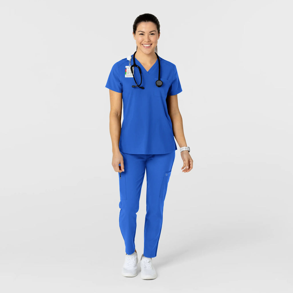 Wink Scrubs Women's Flex-n-Reach Track Scrub Pant Royal Blue | scrub-supply.com