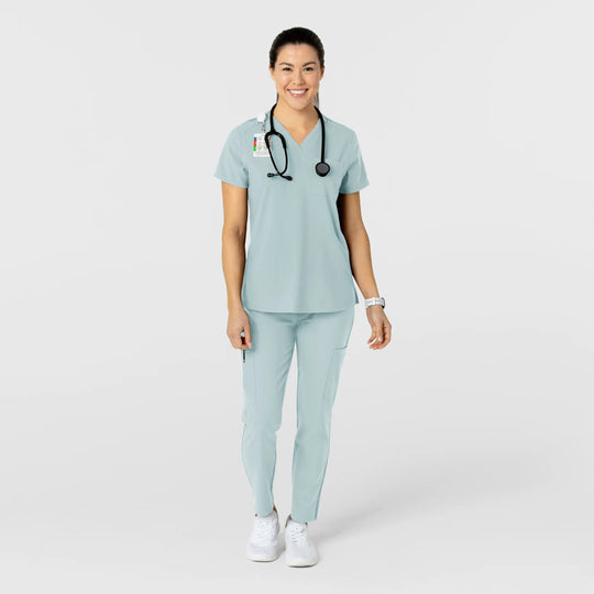Wink Scrubs Women's Flex-n-Reach Track Scrub Pant Sky Blue | scrub-supply.com