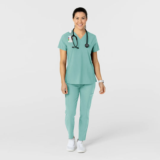 Wink Scrubs Women's Flex-n-Reach Track Scrub Pant Turquoise | scrub-supply.com